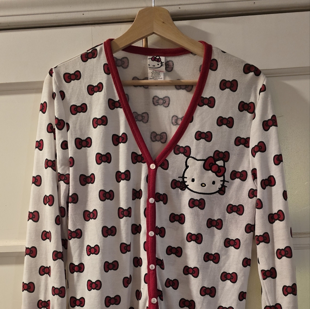 Hello Kitty White and Red Lightweight Cardigan